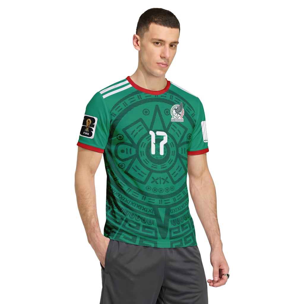 Orbel?n Pineda 17 AOP T-Shirt 2026 World Cup Mexico Home