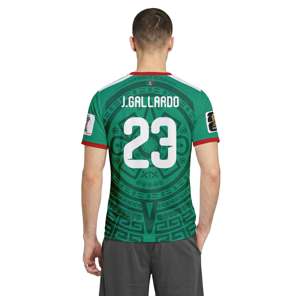 Jes?s Gallardo 23 AOP T-Shirt 2026 World Cup Mexico Home