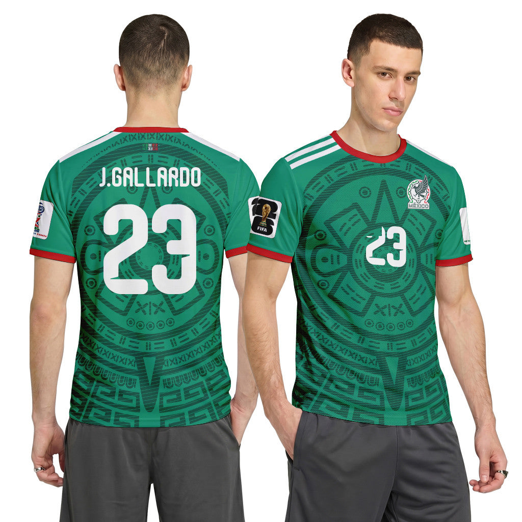Jes?s Gallardo 23 AOP T-Shirt 2026 World Cup Mexico Home