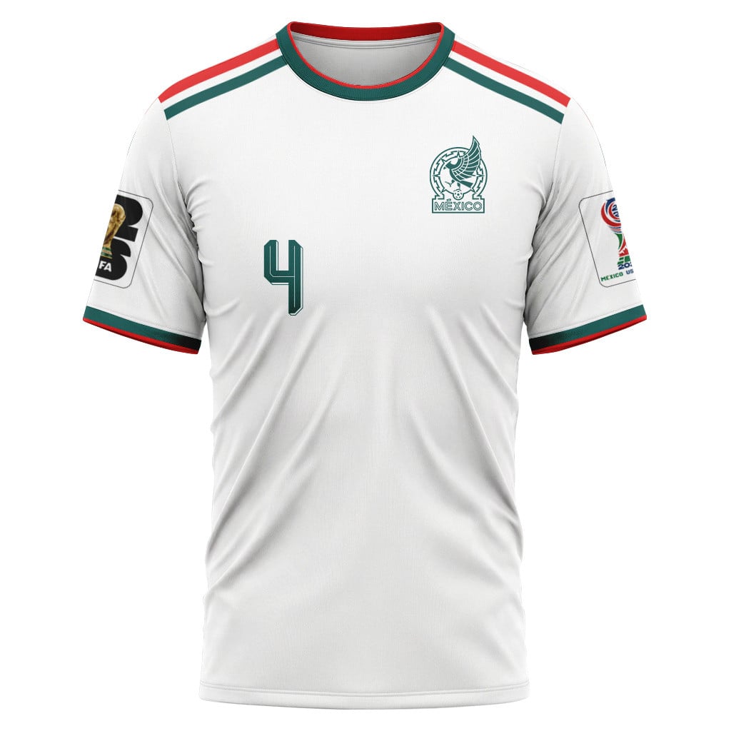 Edson ?lvarez 4 AOP T-Shirt 2026 World Cup Mexico Away