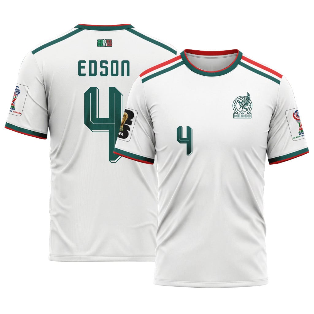 Edson ?lvarez 4 AOP T-Shirt 2026 World Cup Mexico Away