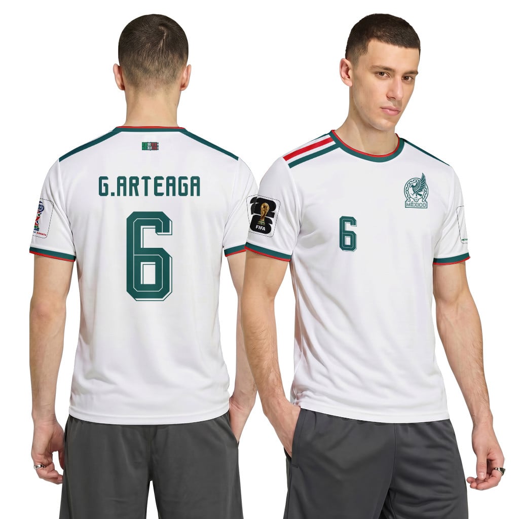 Gerardo Arteaga 6 AOP T-Shirt 2026 World Cup Mexico Away