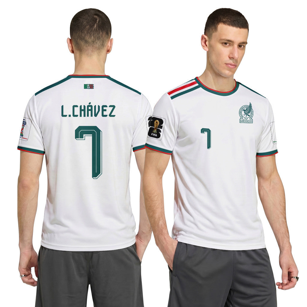 Luis Ch?vez 7 AOP T-Shirt 2026 World Cup Mexico Away