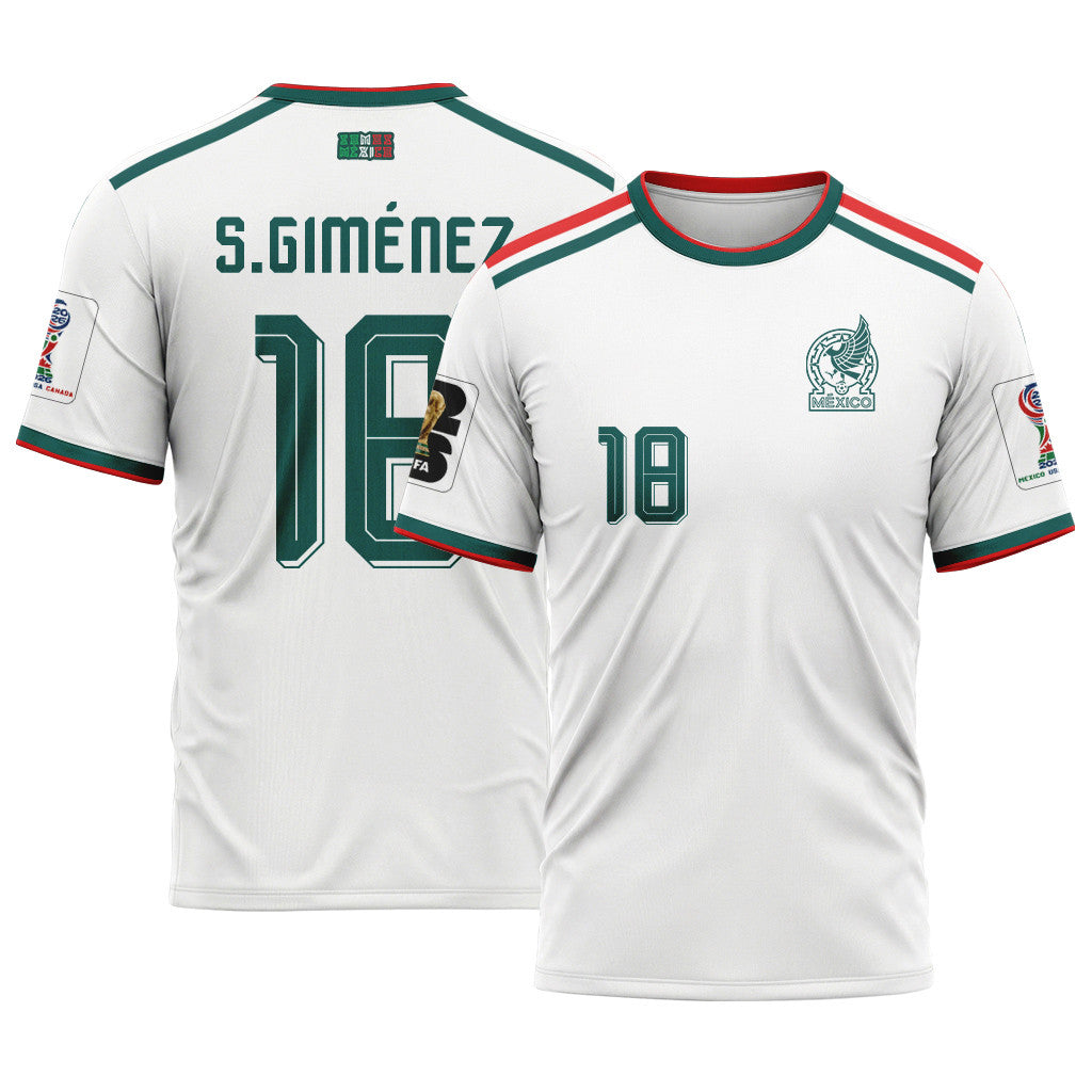 Santiago Gim?nez 18 AOP T-Shirt 2026 World Cup Mexico Away