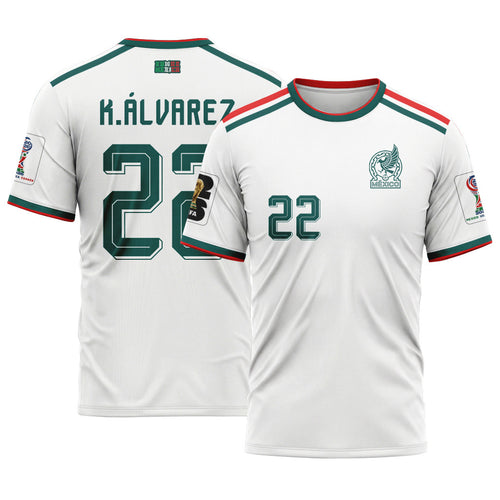 Kevin ?lvarez 22 AOP T-Shirt 2026 World Cup Mexico Away