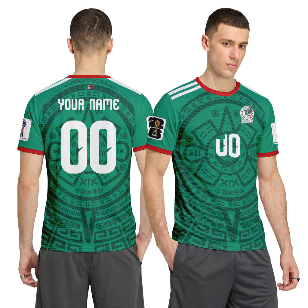 Mexico AOP T-Shirt 2026 World Cup Home Personalized