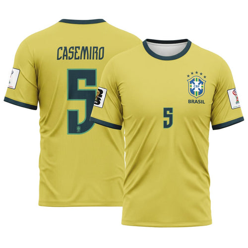 Casemiro 5 2026 World Cup Brazil Home AOP T-Shirt
