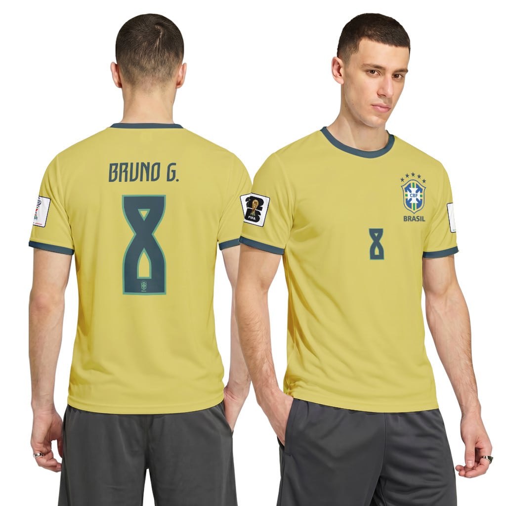 Bruno G 8 2026 World Cup Brazil Home AOP T-Shirt