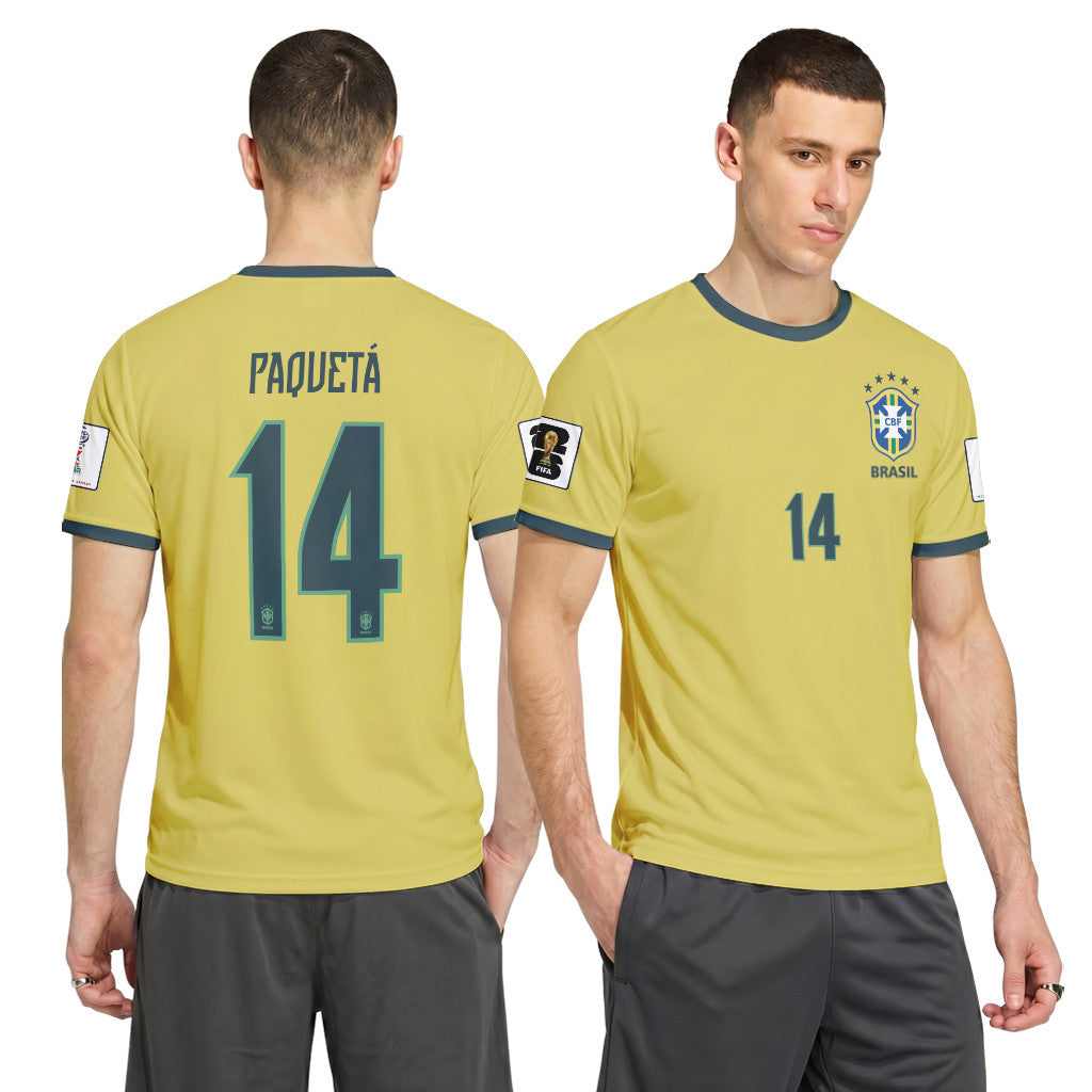Paquet? 14 2026 World Cup Brazil Home AOP T-Shirt