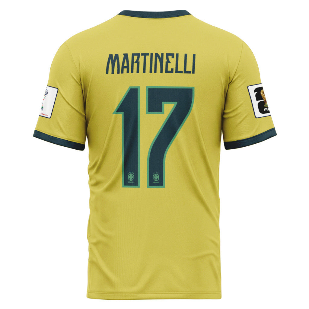 Martinelli 17 2026 World Cup Brazil Home AOP T-Shirt