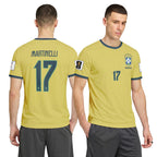 Martinelli 17 2026 World Cup Brazil Home AOP T-Shirt