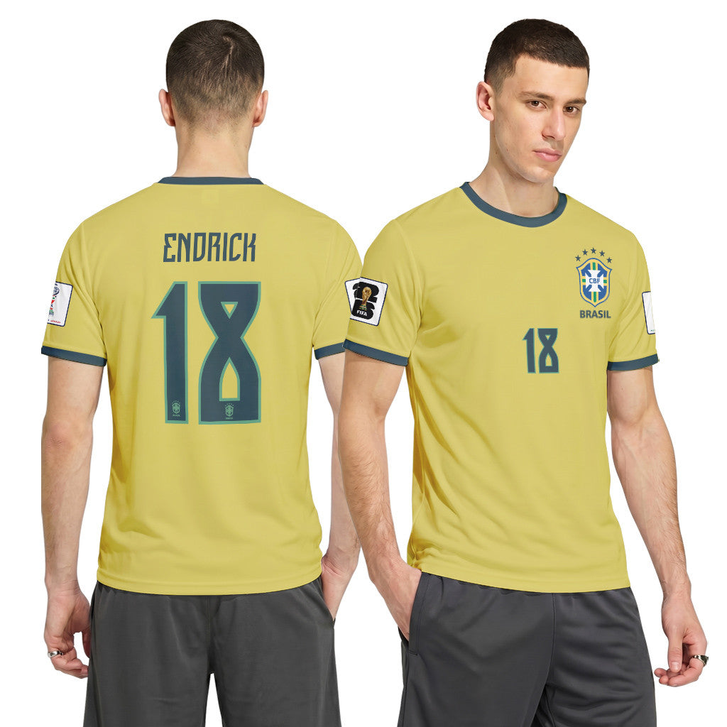 Endrick 18 2026 World Cup Brazil Home AOP T-Shirt