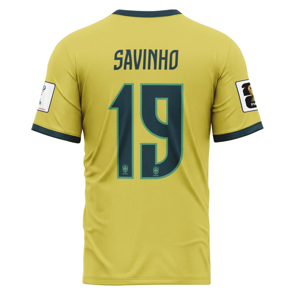 Savinho 19 2026 World Cup Brazil Home AOP T-Shirt