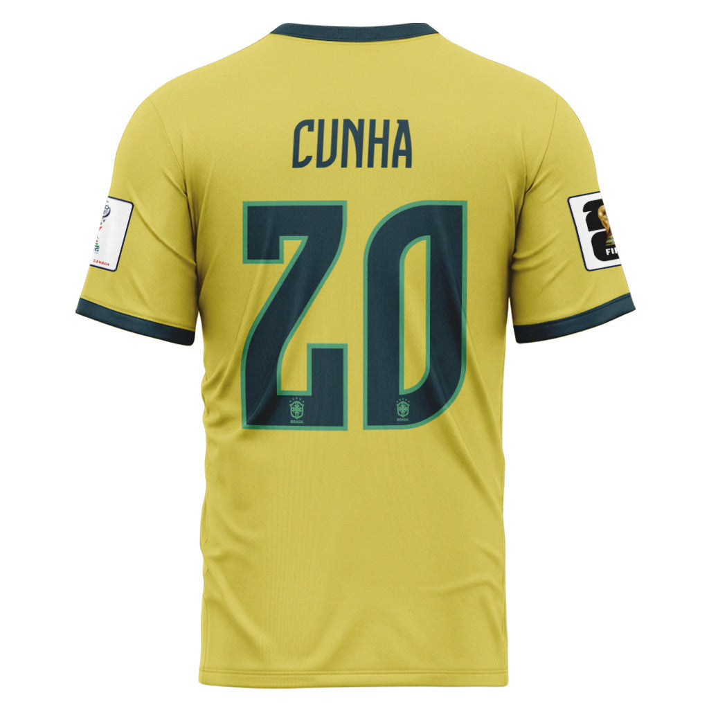 Cunha 20 2026 World Cup Brazil Home AOP T-Shirt