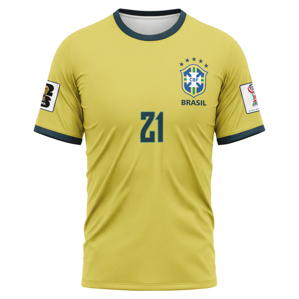 Jo?o Pedro 21 2026 World Cup Brazil Home AOP T-Shirt