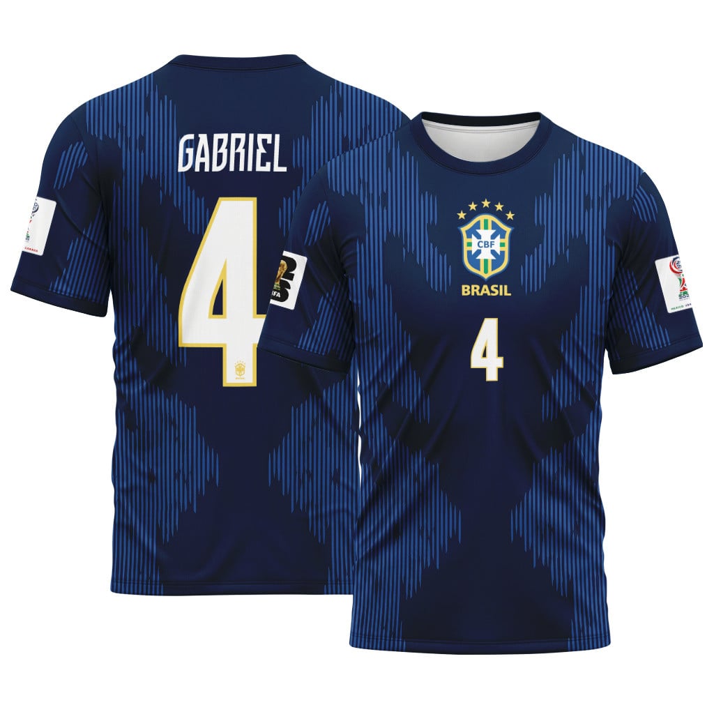 Gabriel 4 AOP T-Shirt 2026 World Cup Brazil Away
