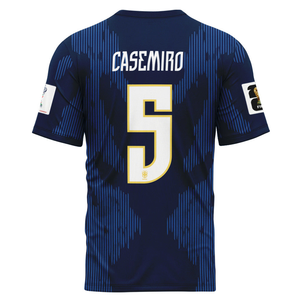 Casemiro 5 AOP T-Shirt 2026 World Cup Brazil Away