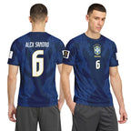 Alex Sandro 6 AOP T-Shirt 2026 World Cup Brazil Away