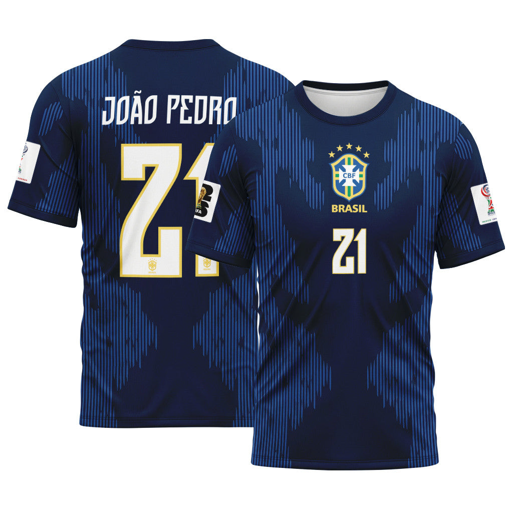 Jo?o Pedro 21 AOP T-Shirt 2026 World Cup Brazil Away