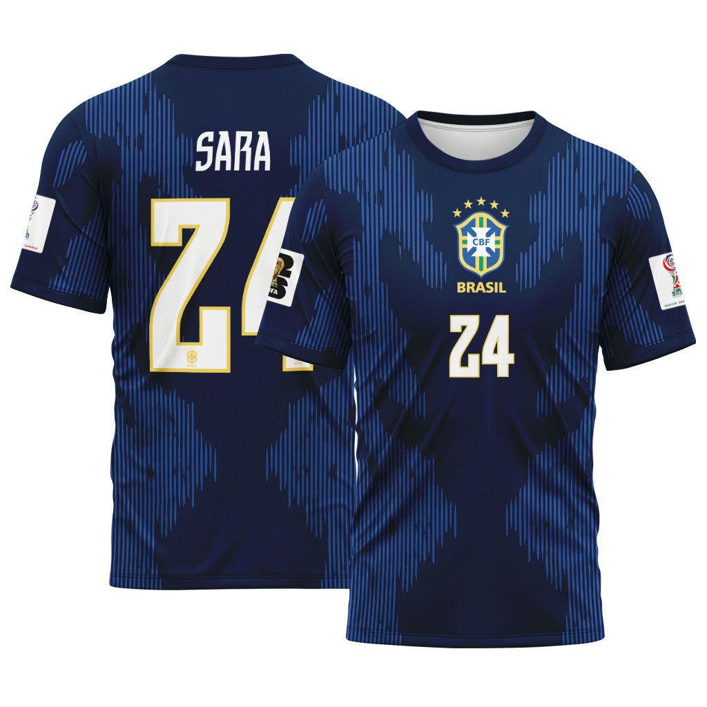Sara 24 AOP T-Shirt 2026 World Cup Brazil Away