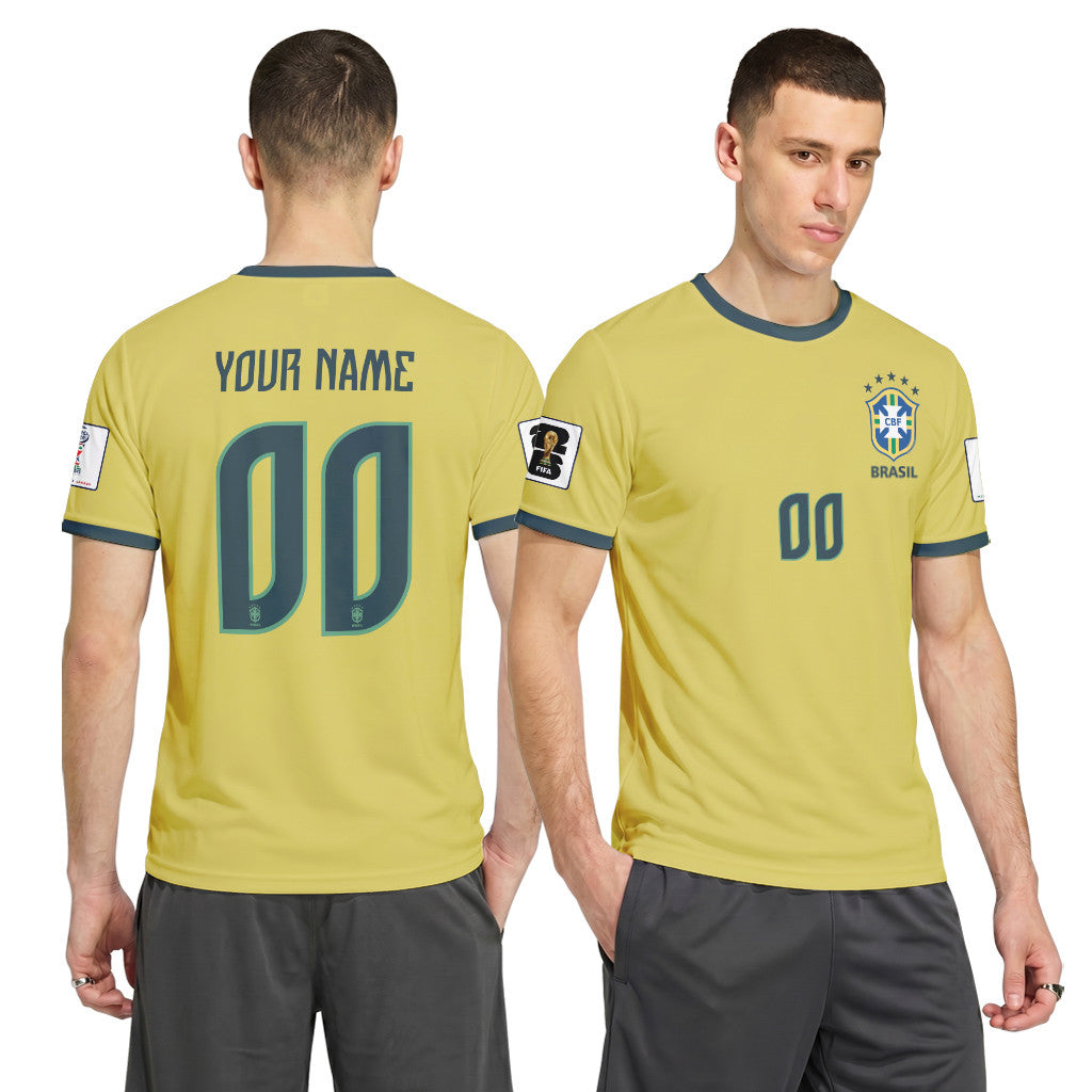Brazil 2026 World Cup Home Personalized AOP T-Shirt