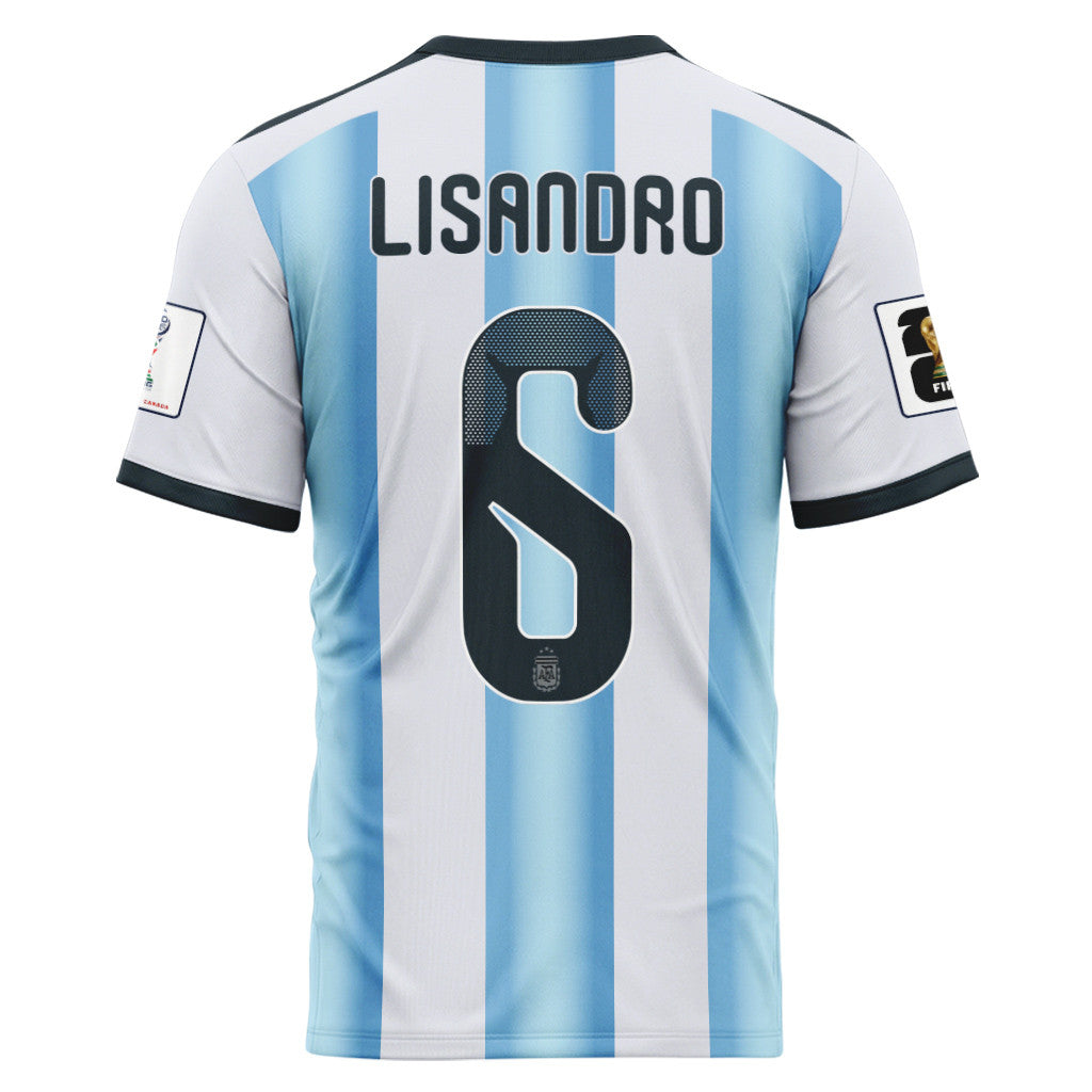 Lisandro 6 AOP T-Shirt 2026 World Cup Argentina Home