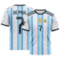 De Paul 7 AOP T-Shirt 2026 World Cup Argentina Home