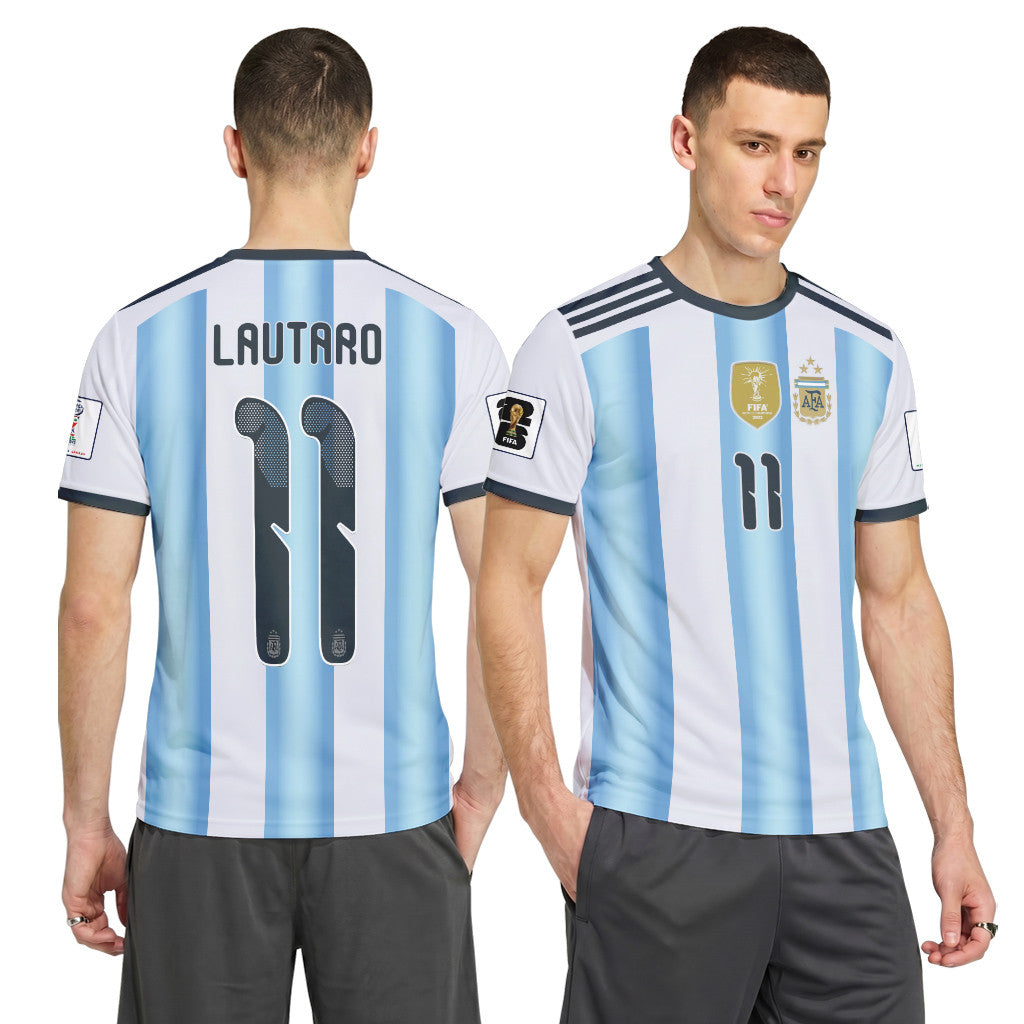 Lautaro 11 AOP T-Shirt 2026 World Cup Argentina Home