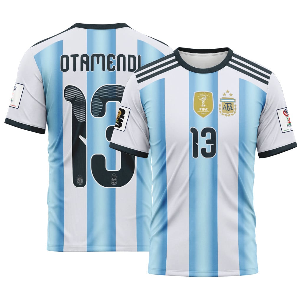 Otamendi 13 AOP T-Shirt 2026 World Cup Argentina Home