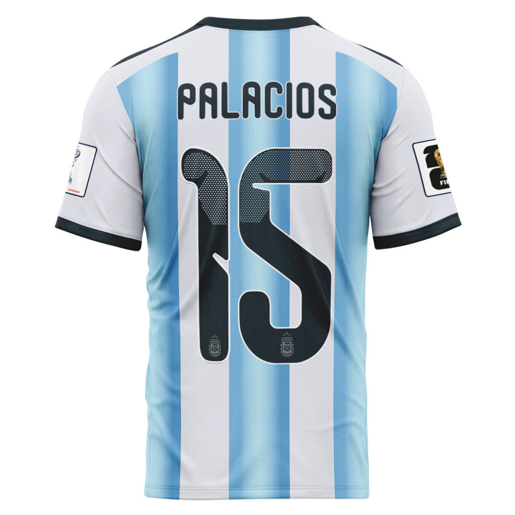 Palacios 15 AOP T-Shirt 2026 World Cup Argentina Home