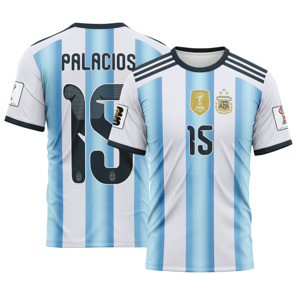 Palacios 15 AOP T-Shirt 2026 World Cup Argentina Home