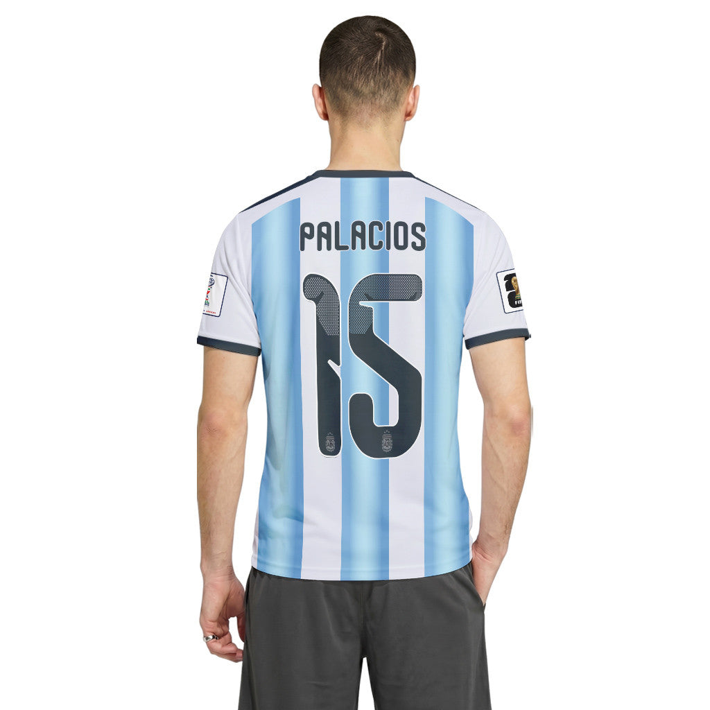 Palacios 15 AOP T-Shirt 2026 World Cup Argentina Home