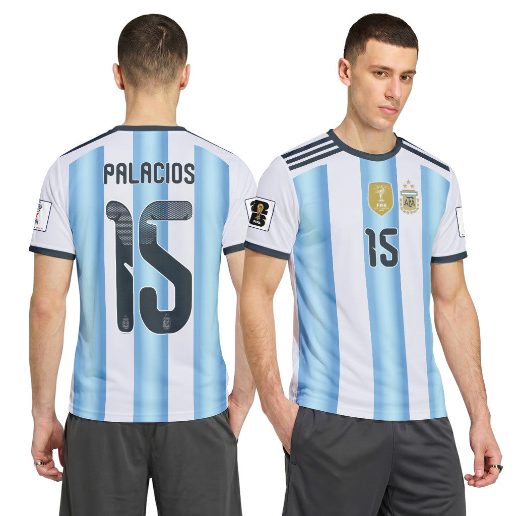 Palacios 15 AOP T-Shirt 2026 World Cup Argentina Home