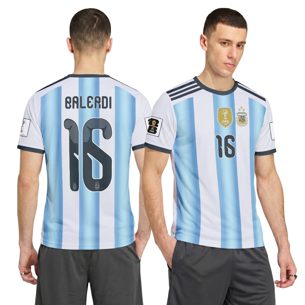 Balerdi 16 AOP T-Shirt 2026 World Cup Argentina Home