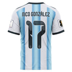 Nico Gonz?lez 17 AOP T-Shirt 2026 World Cup Argentina Home