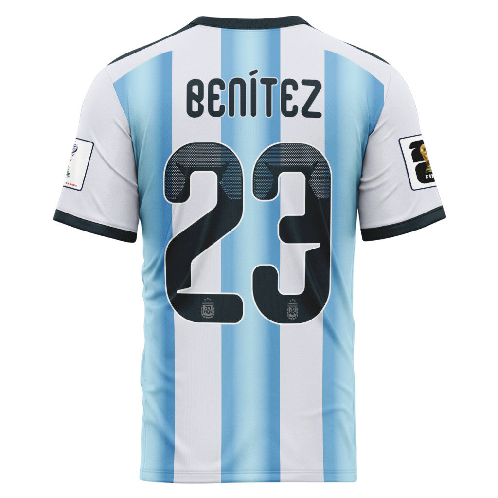 Benitez 23 AOP T-Shirt 2026 World Cup Argentina Home