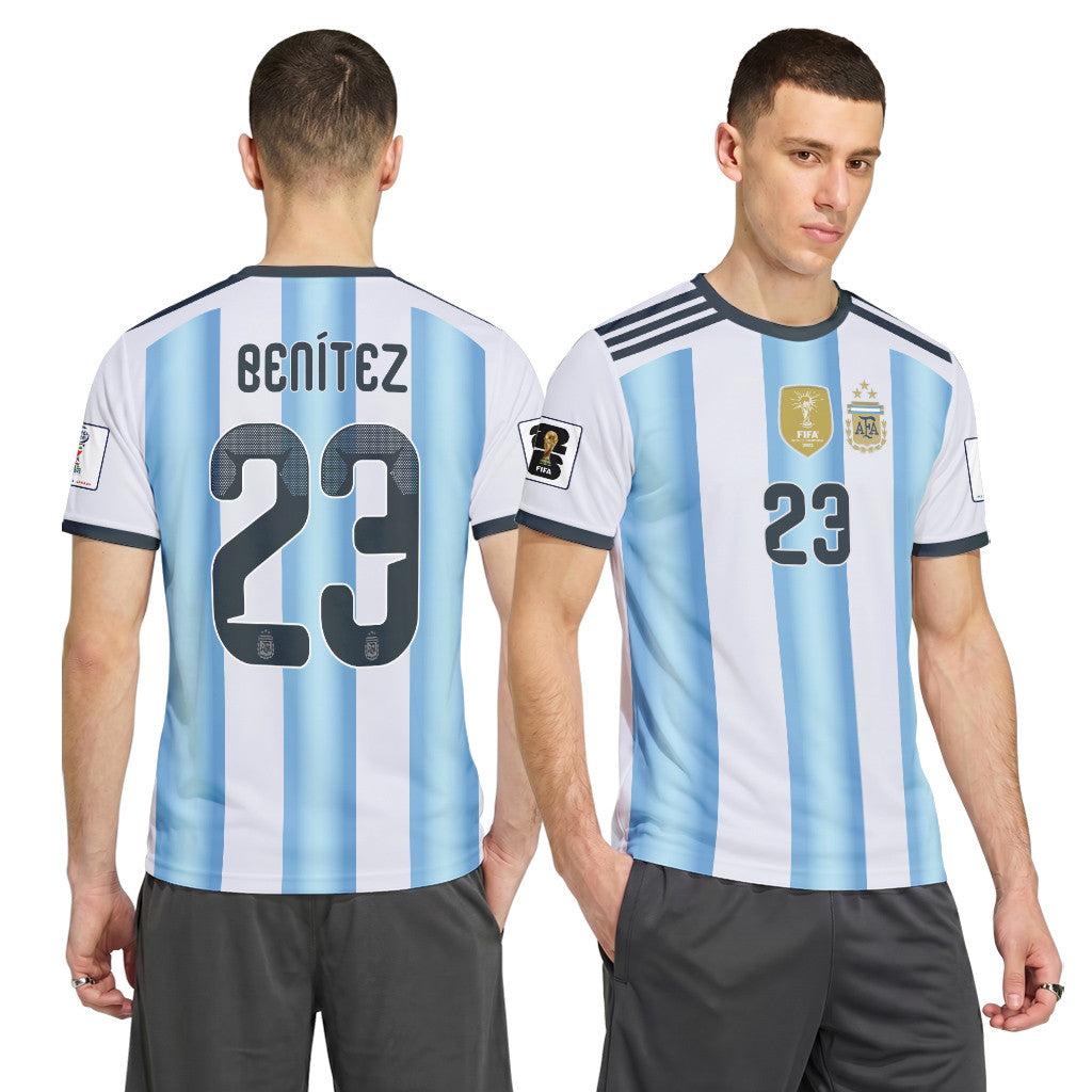 Benitez 23 AOP T-Shirt 2026 World Cup Argentina Home