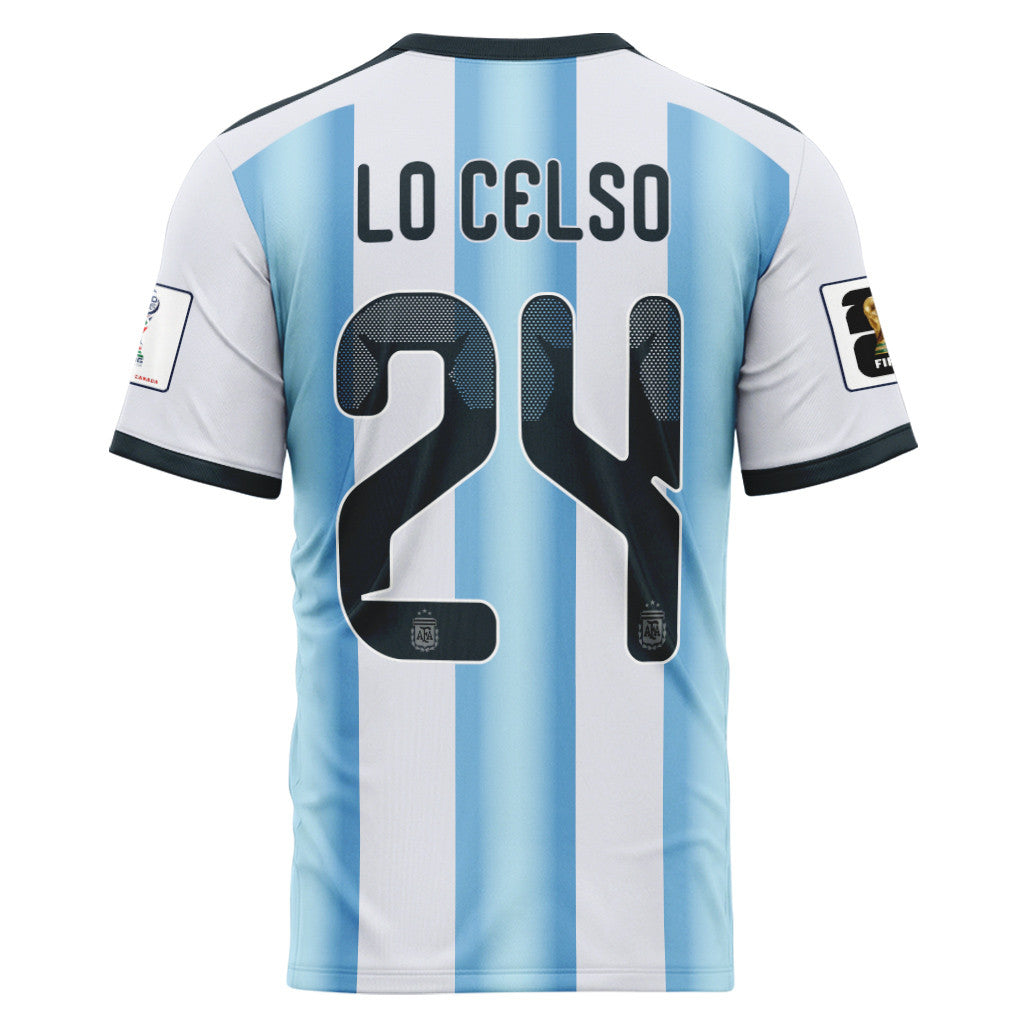 Lo Celso 24 AOP T-Shirt 2026 World Cup Argentina Home