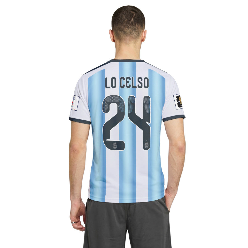 Lo Celso 24 AOP T-Shirt 2026 World Cup Argentina Home