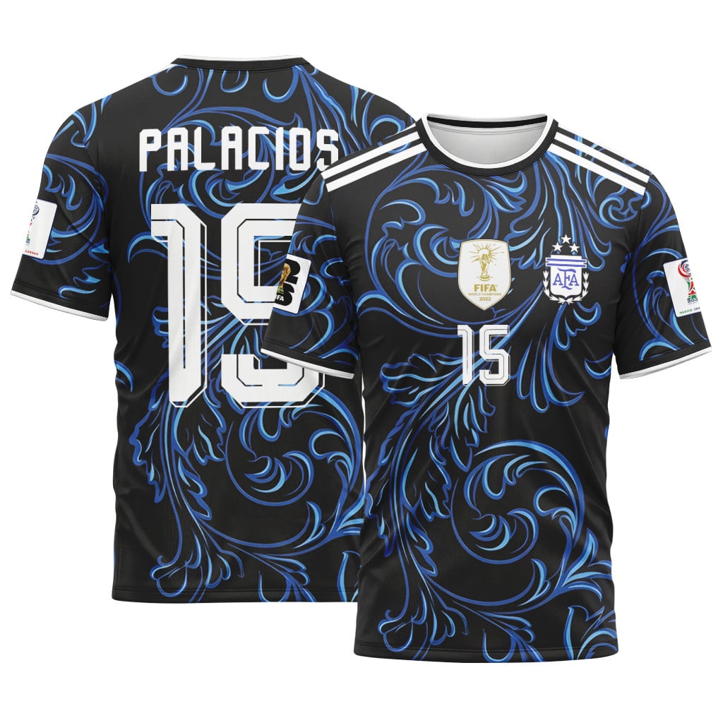 Palacios 15 2026 World Cup Argentina Away AOP T-Shirt