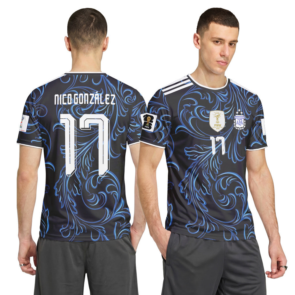Nico Gonzalez 17 2026 World Cup Argentina Away AOP T-Shirt