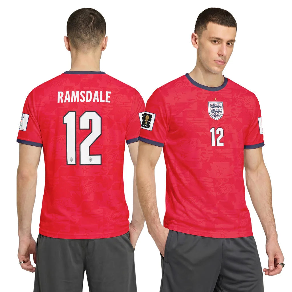 Ramsdale 12 Away AOP T-Shirt 2026 World Cup England