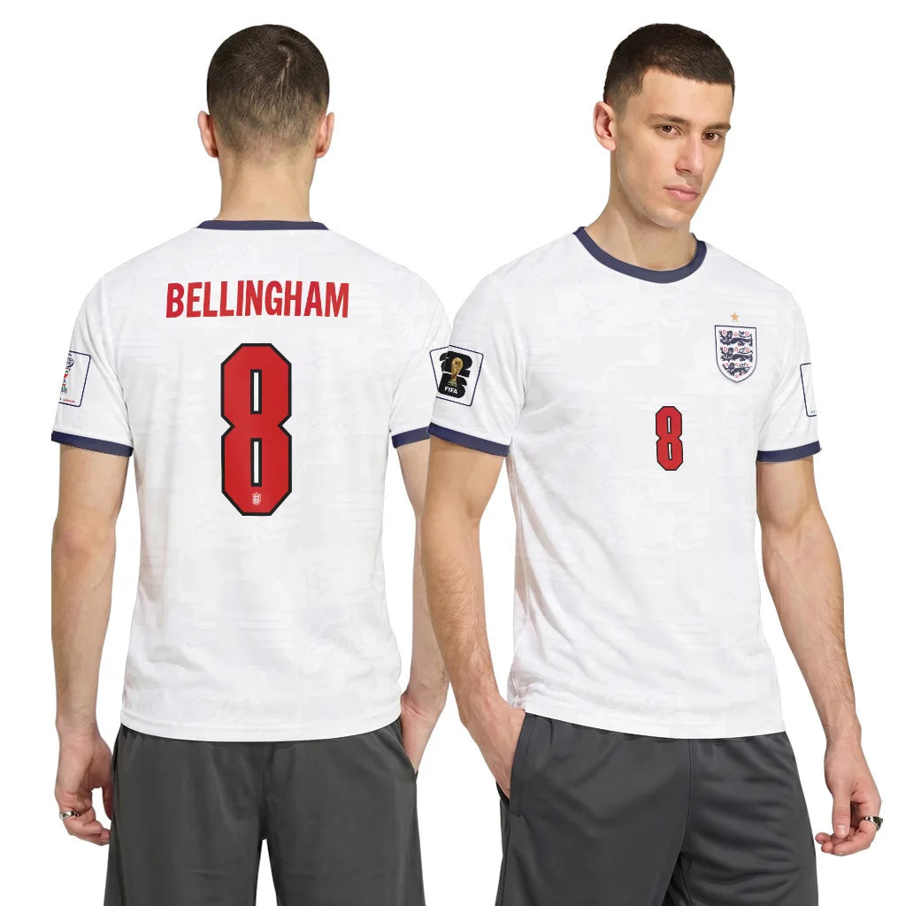 Bellingham 8 Home AOP T-Shirt 2026 World Cup England