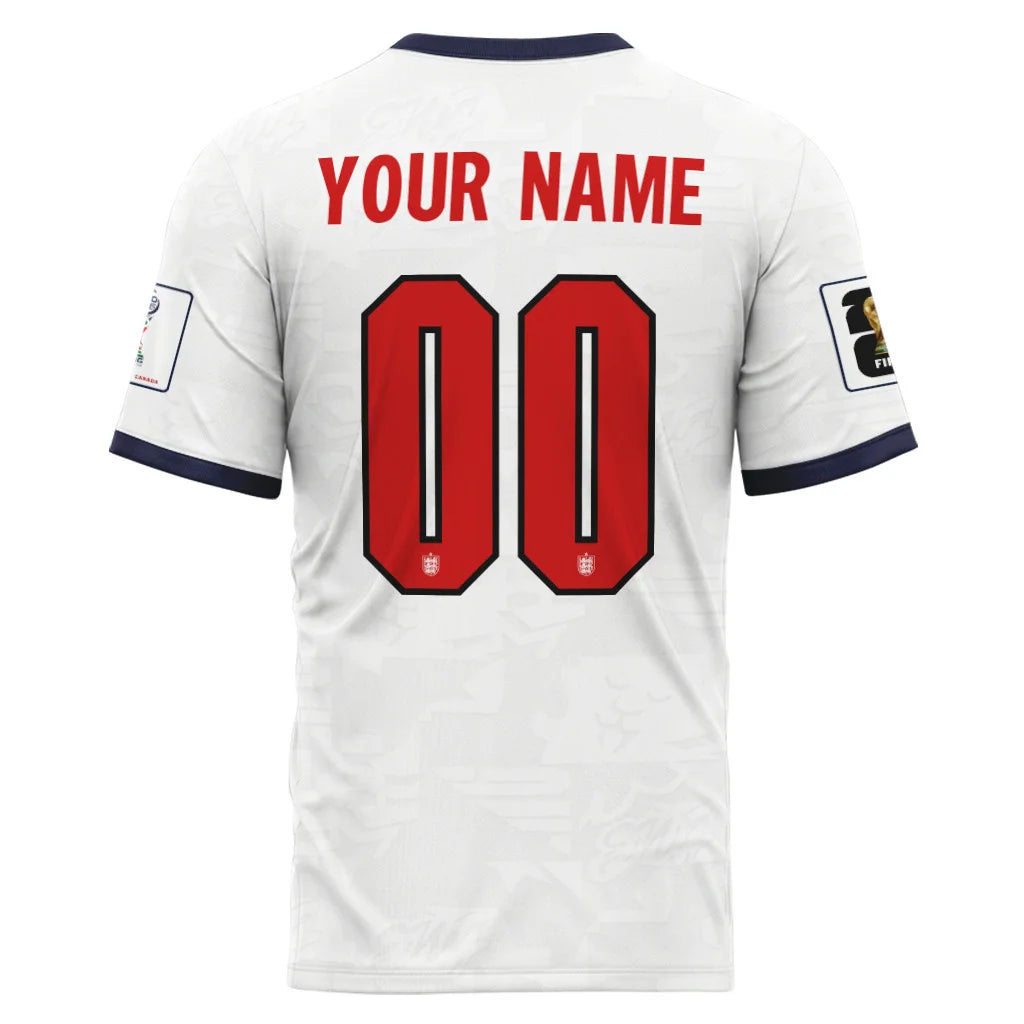 England 2026 World Cup Home Personalized AOP T-Shirt
