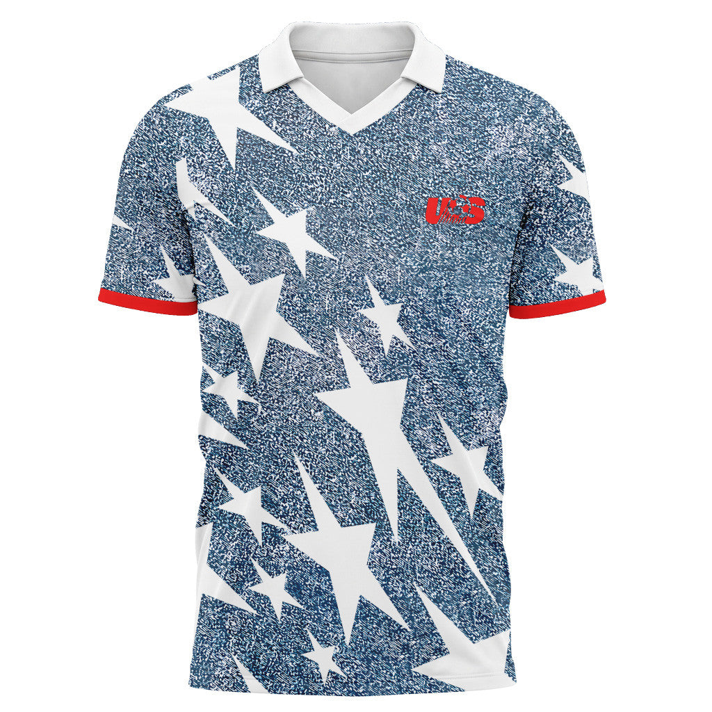USA Retro AOP 3D V-neck Polo Shirt World Cup 2026