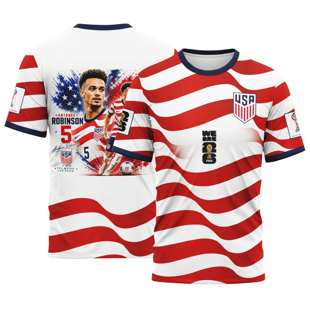 Antonee Robinson 5 AOP T-Shirt 2026 USA World Cup