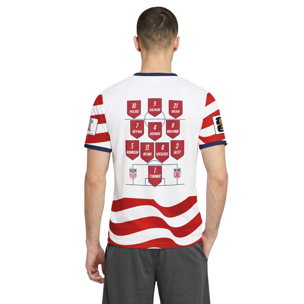 USA Starting XI World Cup 2026 Stripe AOP T-Shirt