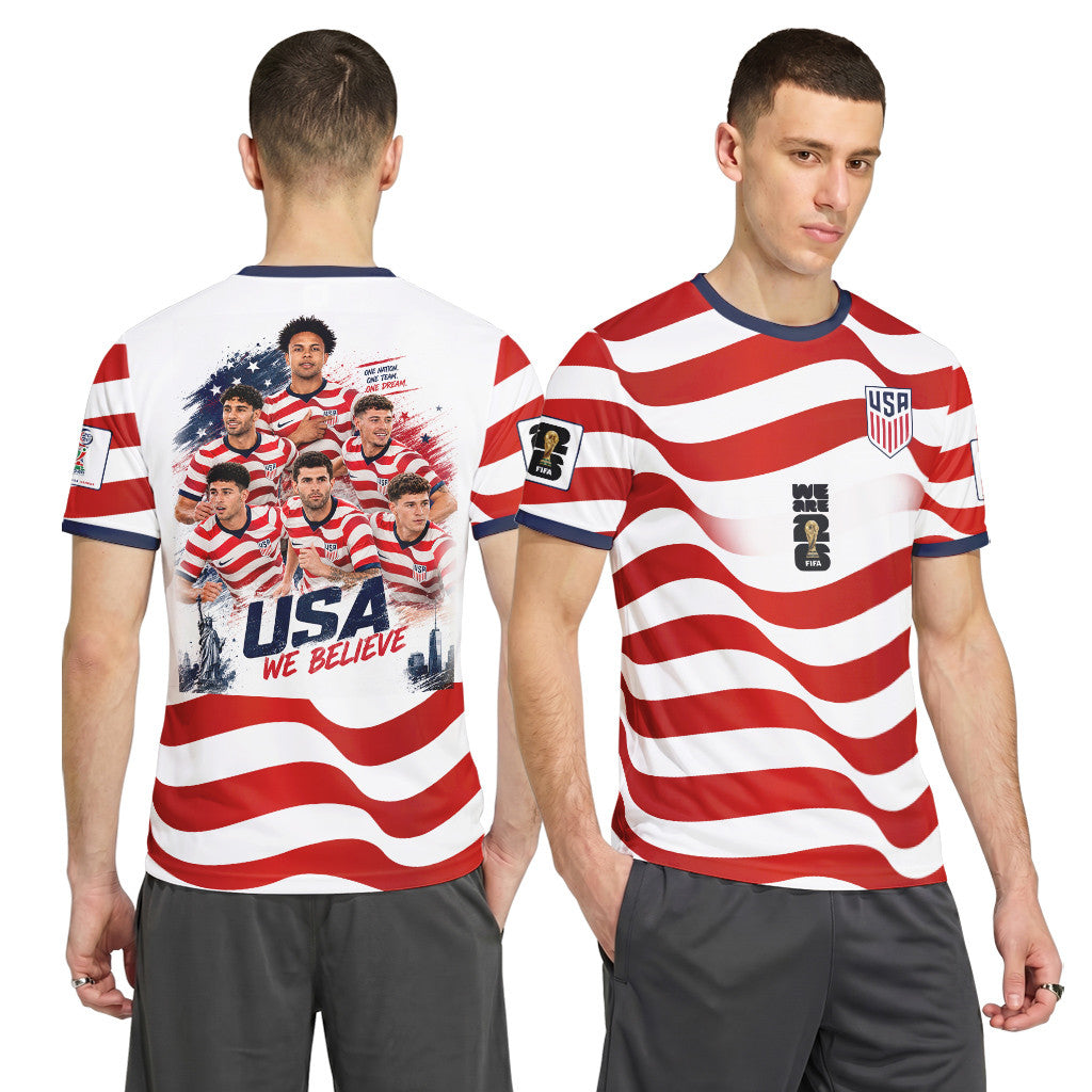 USA National Team One Nation Graphic World Cup 2026 AOP T-Shirt