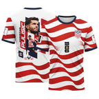Christian Pulisic 10 USA World Cup 2026 Stripe AOP T-Shirt