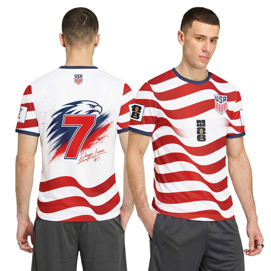 Diego Luna 7 USA 2026 World Cup Signature AOP T-Shirt